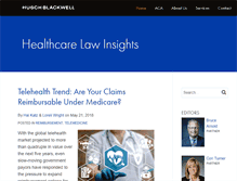 Tablet Screenshot of healthcarelawinsights.com